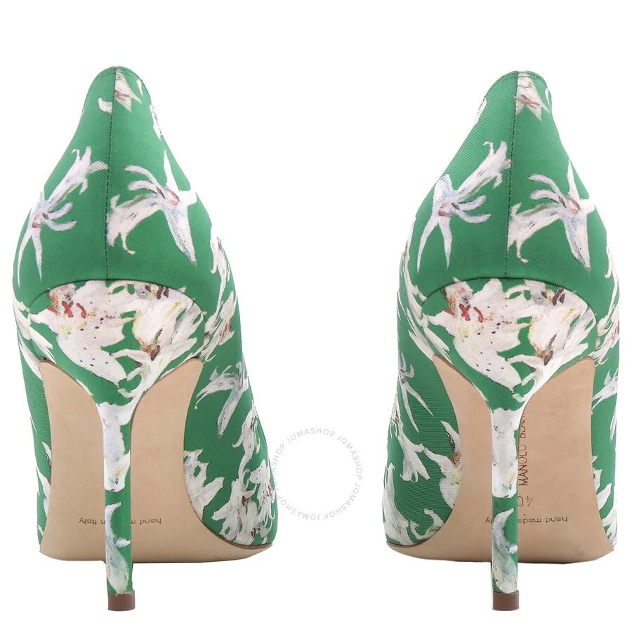 Manolo Blahnik BB 90mm Silk Floral Pointed-Toe Pumps 3