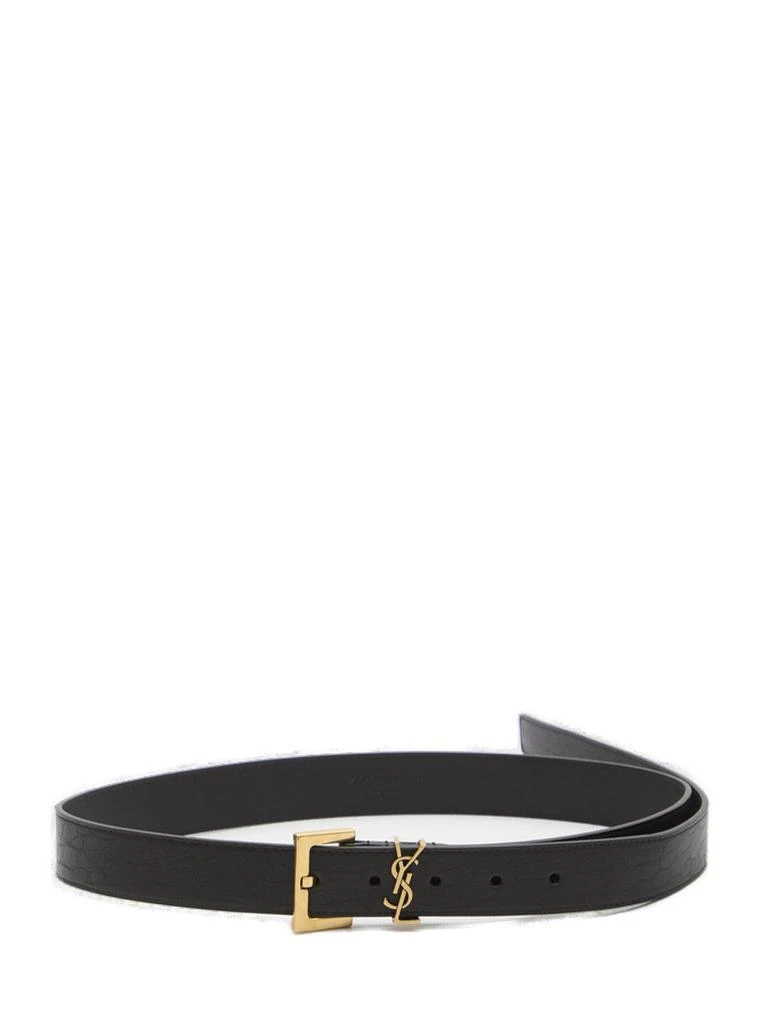 Yves Saint Laurent Saint Laurent Cassandre Logo Plaque Belt 1