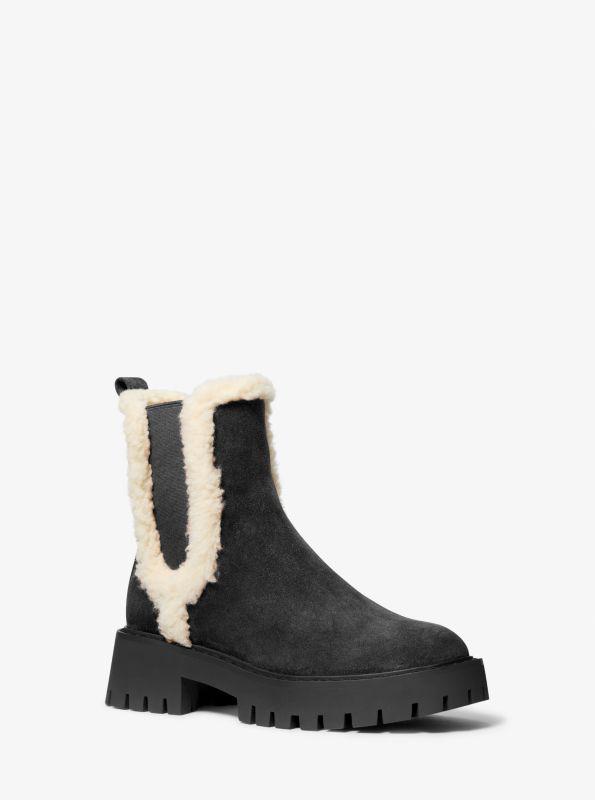 Michael Kors Asher Suede and Faux Shearling Boot