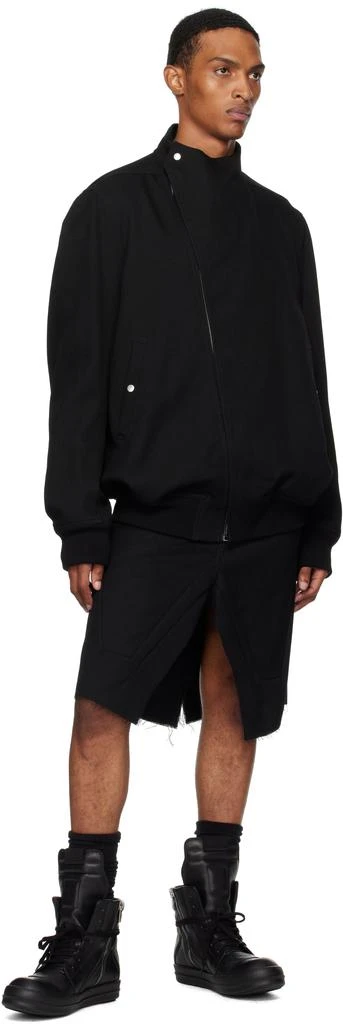 Rick Owens Black Concordians Slivered Midi Skirt 4