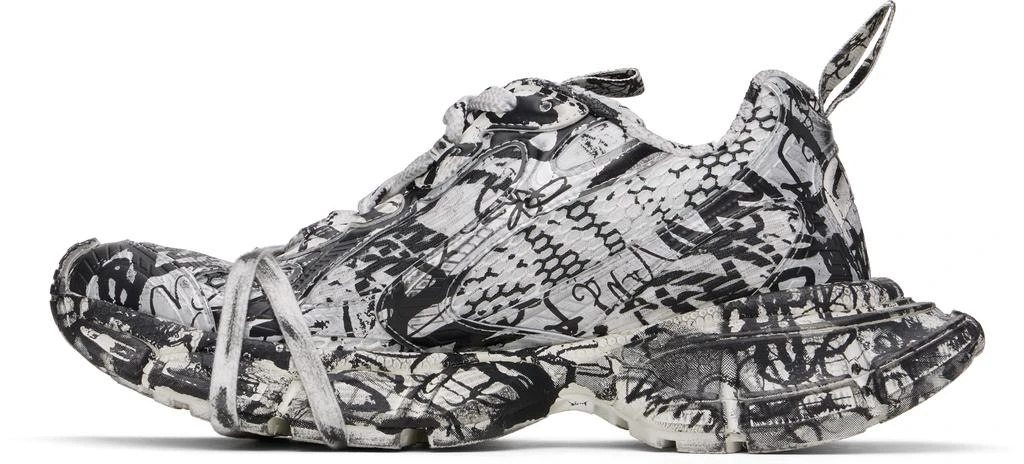 Balenciaga White & Black 3XL Extreme Graffiti Sneakers 3