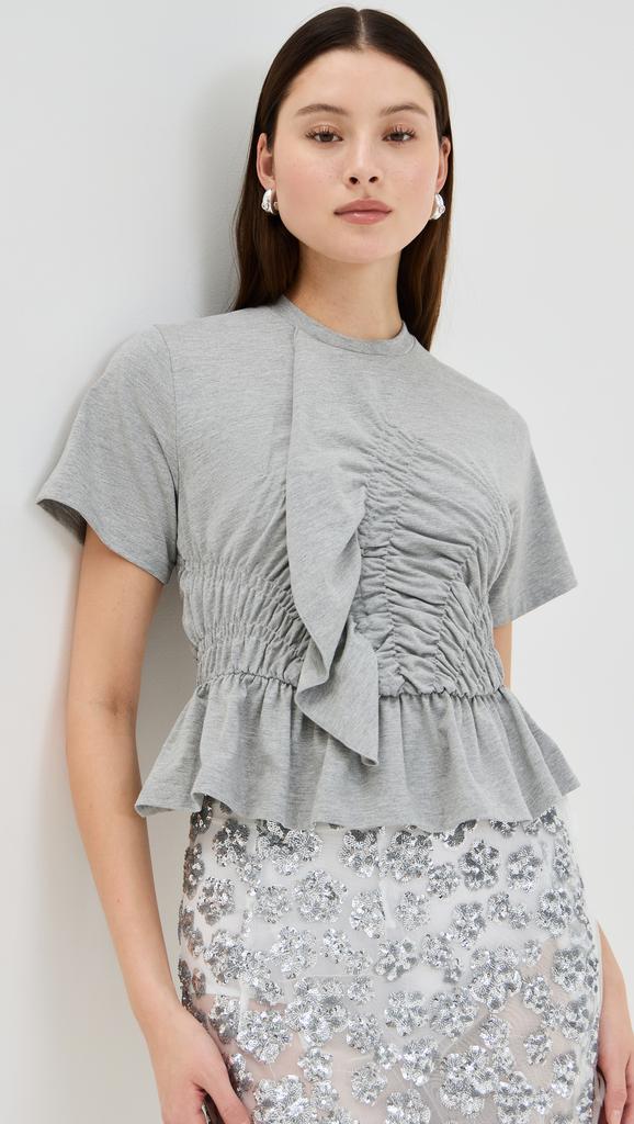 CECILIE BAHNSEN Ace Top Jersey Grey Melange