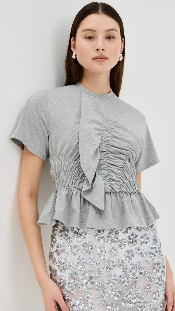 CECILIE BAHNSEN Ace Top Jersey Grey Melange 1