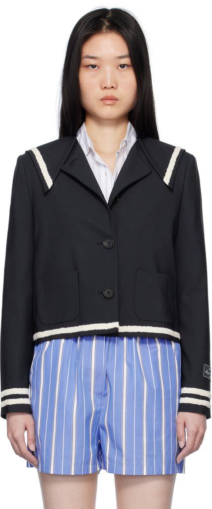 Shop Navy Sailor Collar Jacket on Sale at BeyondStyle – Get 70