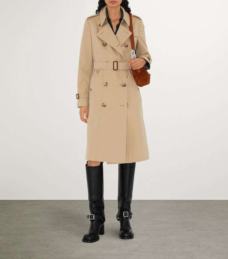 Burberry Gabardine Chelsea Long Trench Coat 5