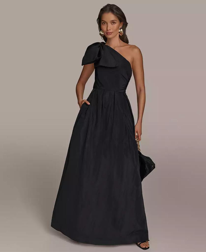 【Donna Karan New York】Belted V-Neck Jacquard Ball Gown Donna Karan Belted V-neck Jacquard Ball Gown | Lyst