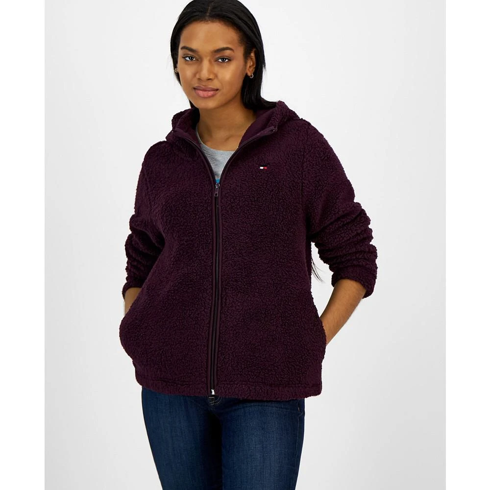 Tommy Hilfiger Women's Faux Sherpa Full-Zip Hoodie 1