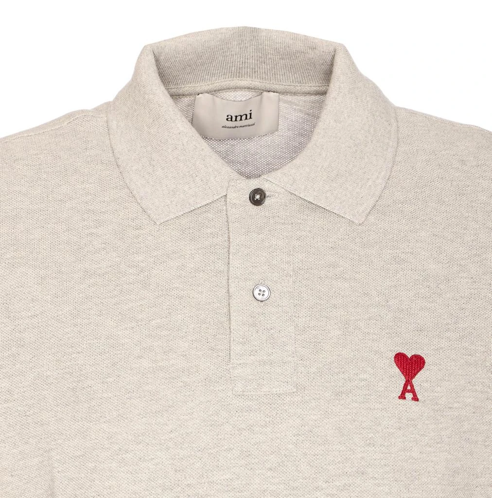 AMI AMI Paris Ami de Coeur Logo Embroidered Polo Shirt 4