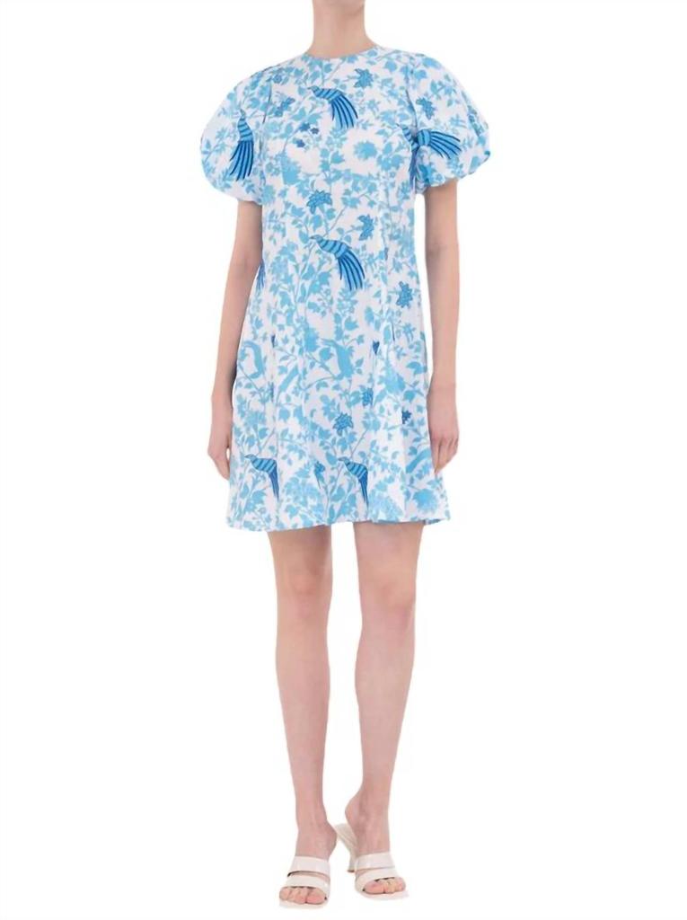 Sister Jane Sapphire bow cloqué mini dress - Dresses
