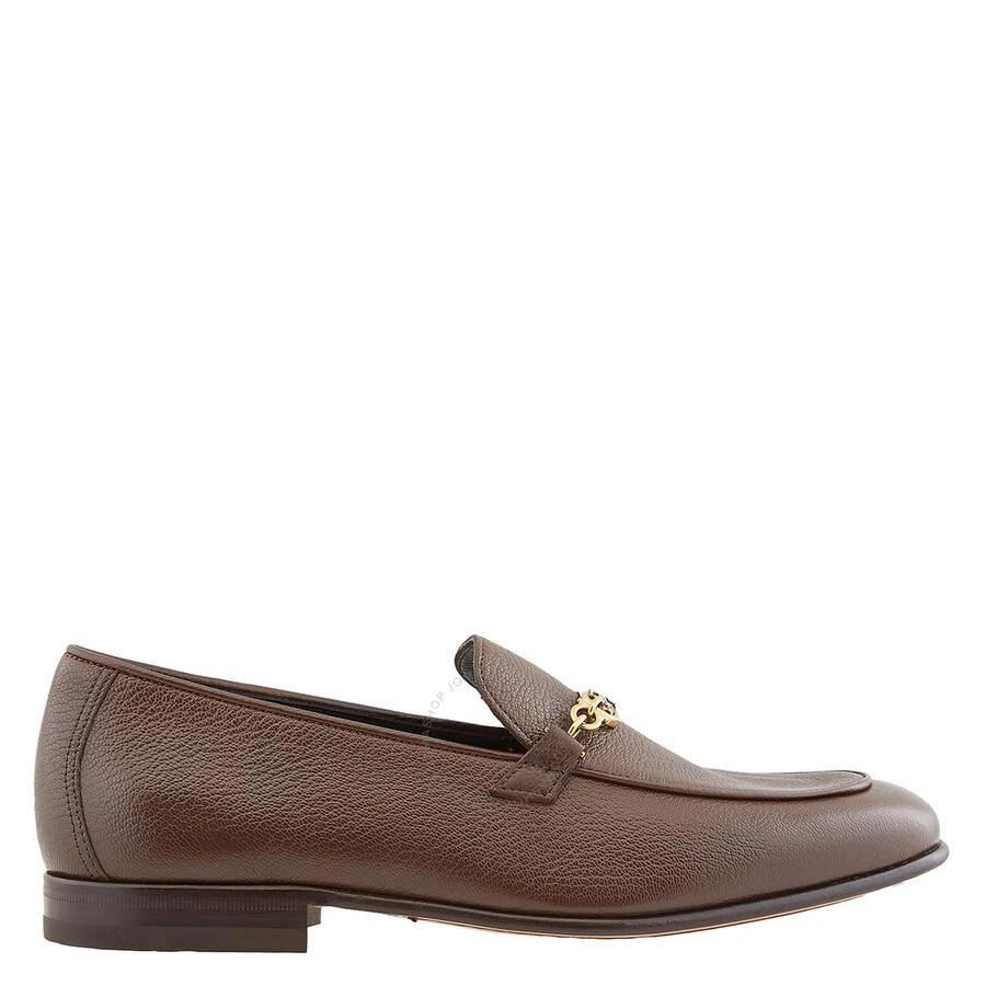 Salvatore Ferragamo Salvatore Ferragamo Men's Chocolate Ferragamo Chain Ornament Moccasins 1