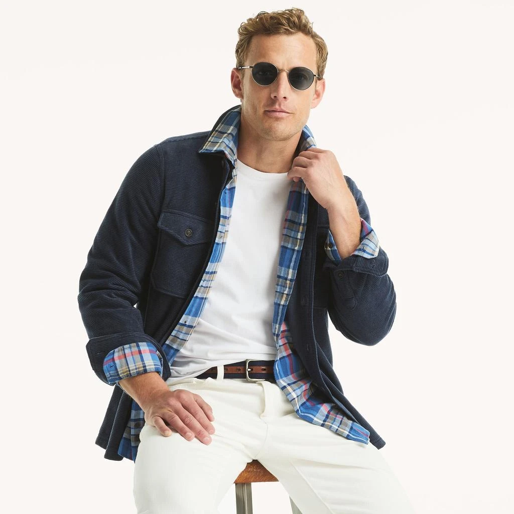 Nautica Mens Nautex Fleece Button-Up Shirt 1
