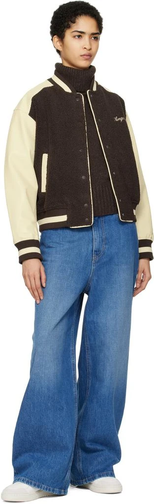 Axel Arigato Brown & Beige Saul Varsity Bomber Jacket 4
