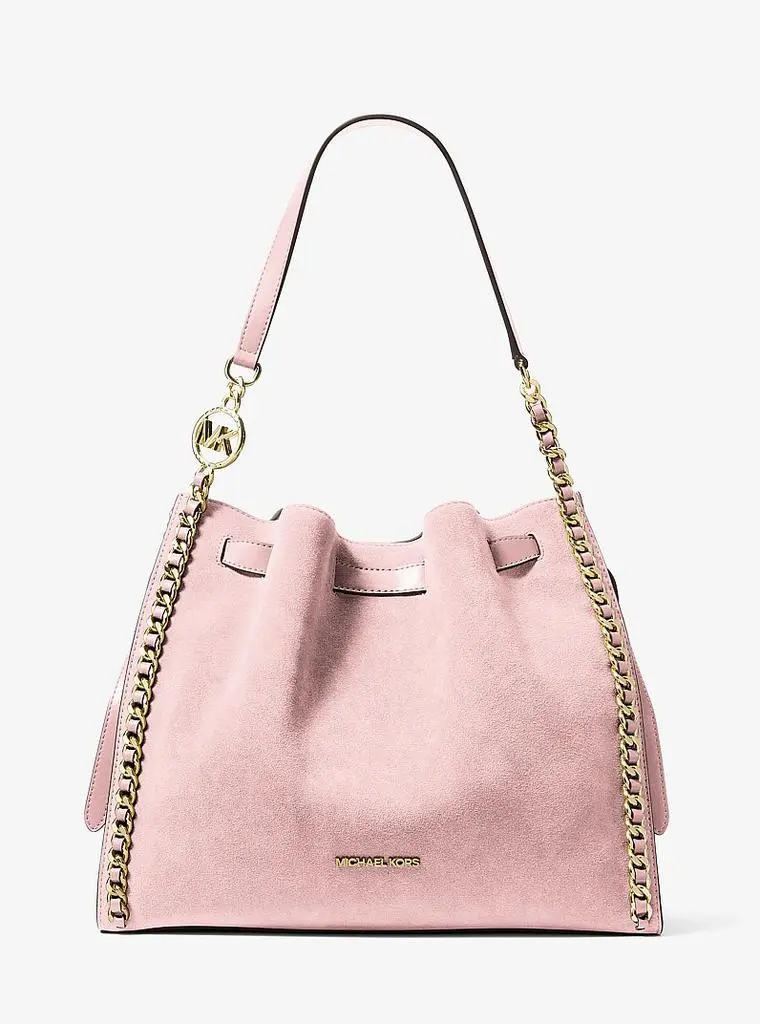 Michael Kors Mina Large Suede Chain Shoulder Bag