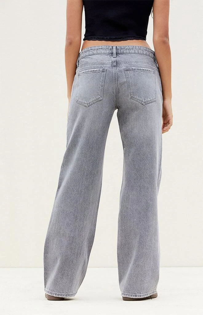 PacSun Light Gray Low Rise Girlfriend Jeans 4
