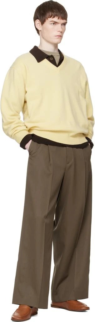 stein Taupe Extra Wide Trousers 4