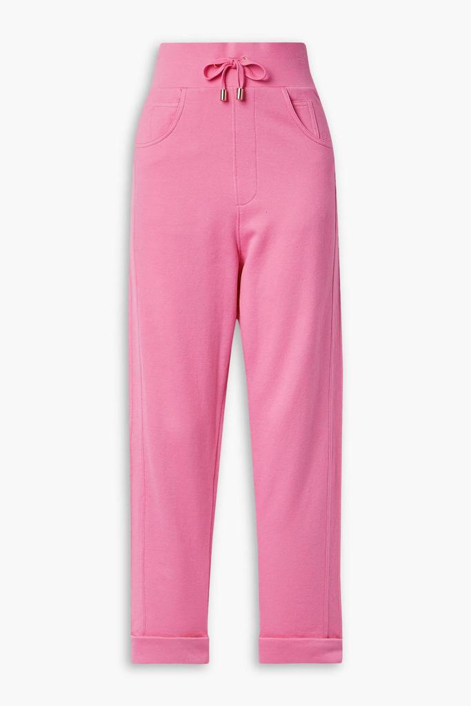 Balmain Ribbed cotton and cashmere-blend track pants