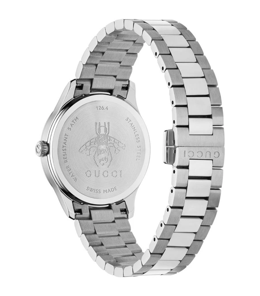 Gucci Steel and Turquoise G-Timeless Bee Watch 32mm 4