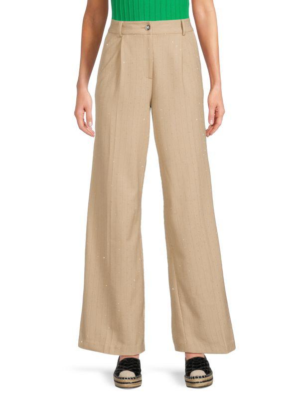 Karl Lagerfeld Paris ​Pinstripe Wide-Leg Pants