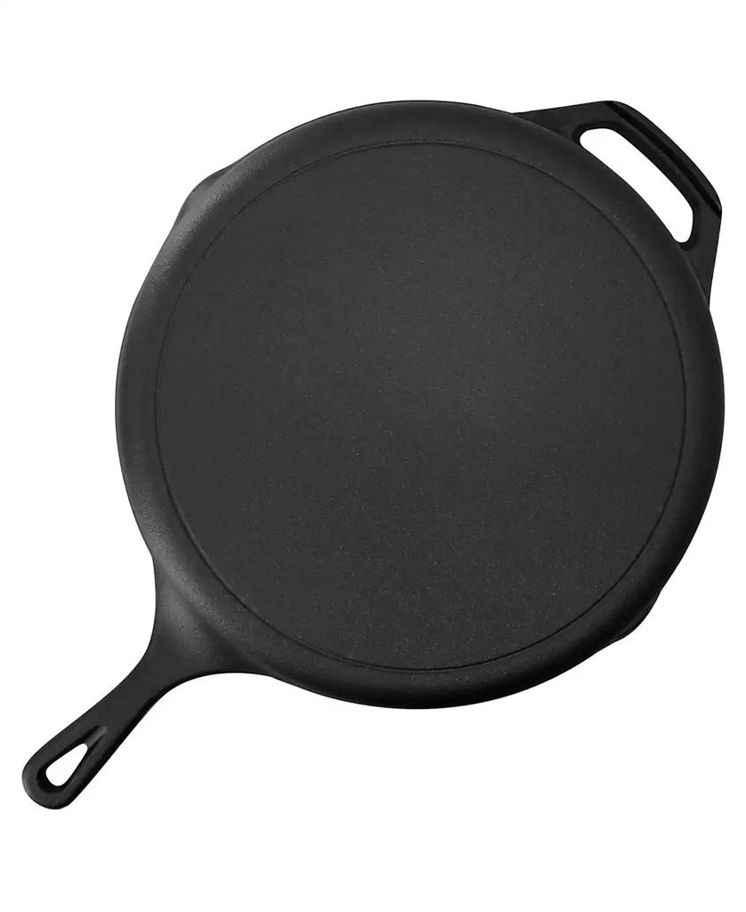 MegaChef 12 Inch Pre-Seasoned Cast Iron Skillet with Tempered Glass Lid 4