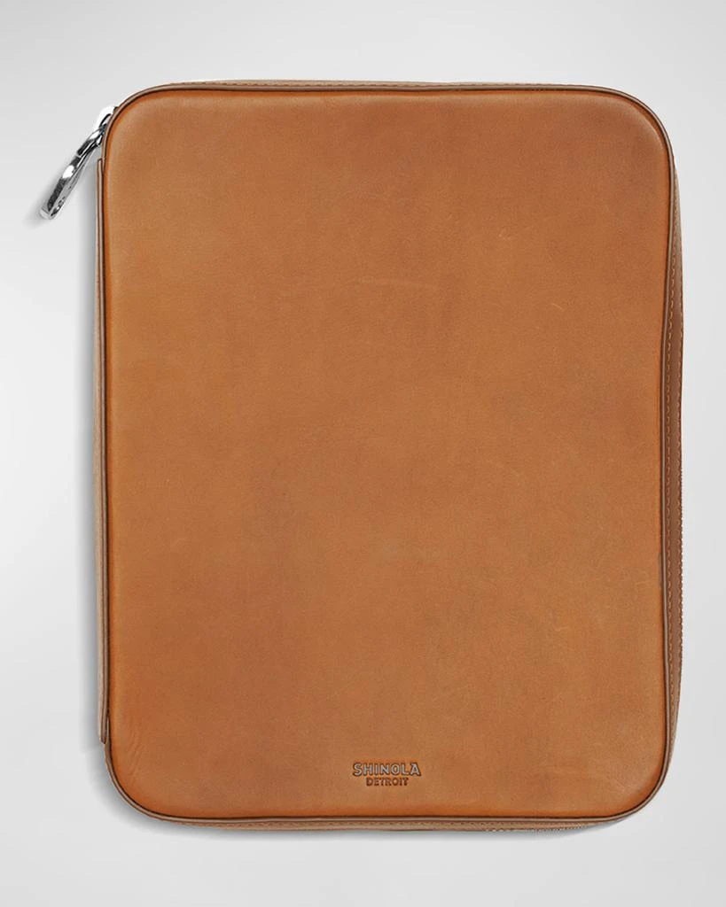 Shinola Men's Tech Portfolio Leather Zip Pouch 1