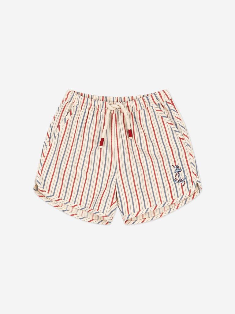 Konges Slojd Boys Marlon Striped Shorts in Ivory