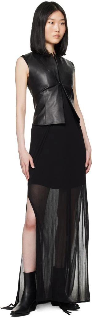 Ann Demeulemeester Black Semi-Sheer Maxi Dress 4