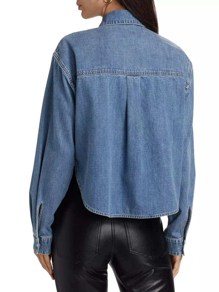 VERONICA BEARD Aderes Denim Long-Sleeve Shirt 5