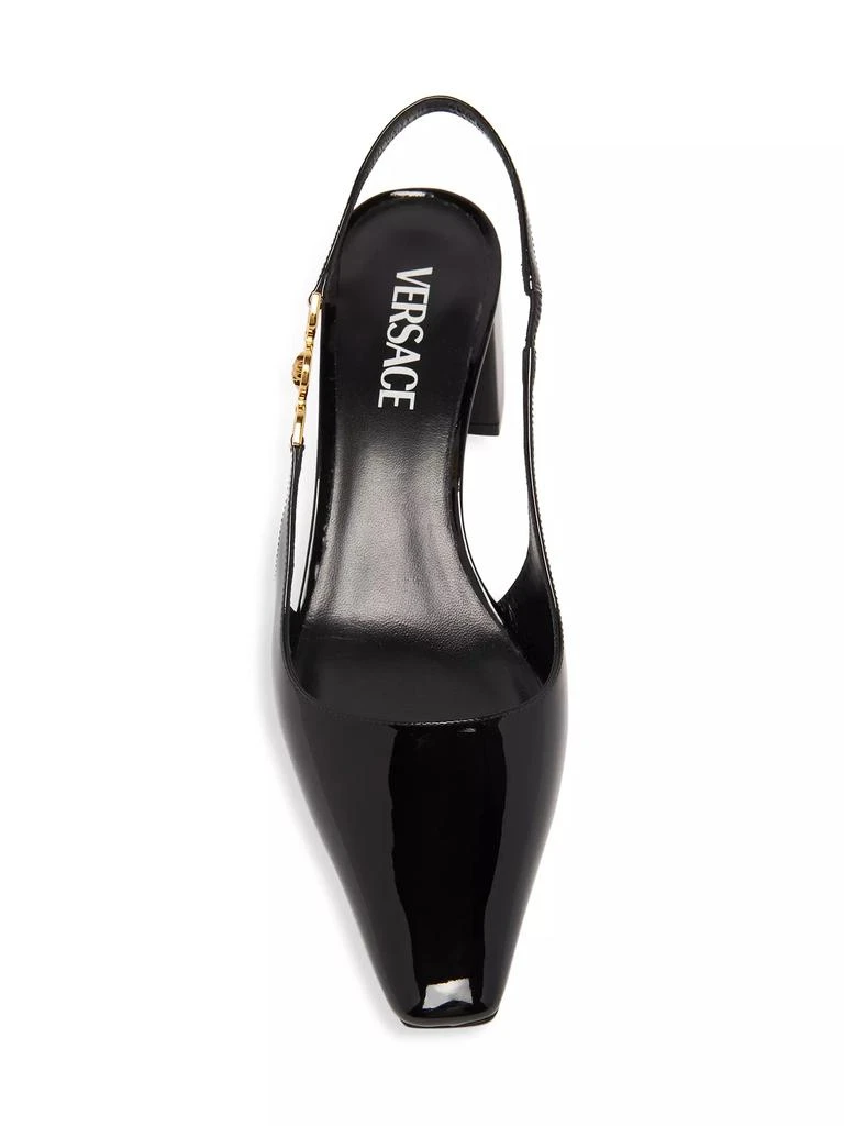 Versace 55MM Patent Leather Slingback Pumps 5