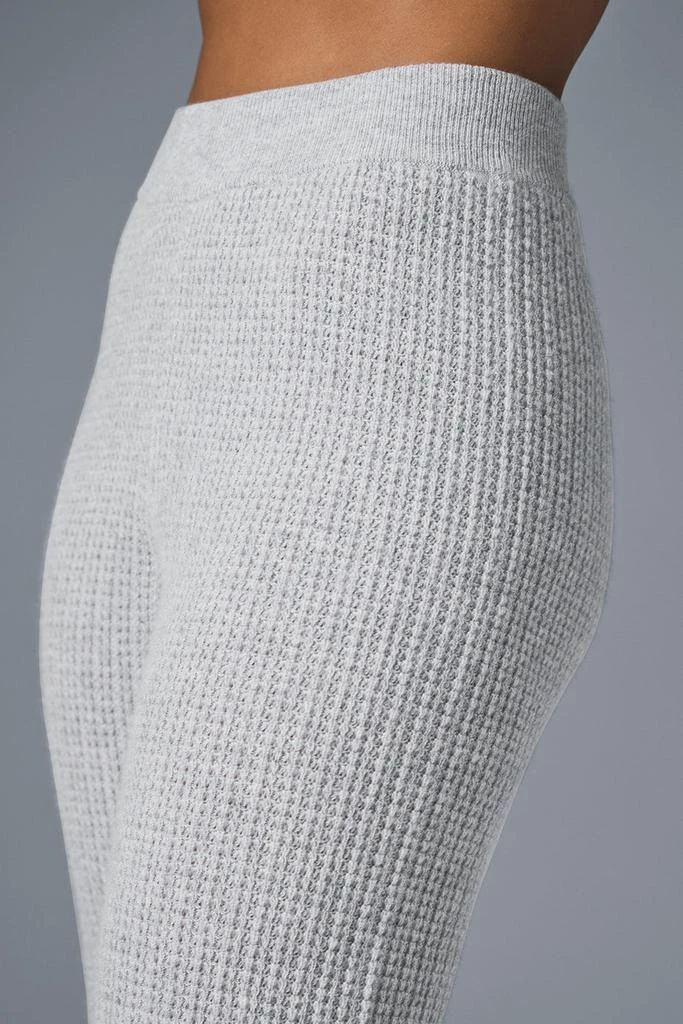 Alo Cashmere High-Waist Plush Waffle Pant - Athletic Heather Grey 4