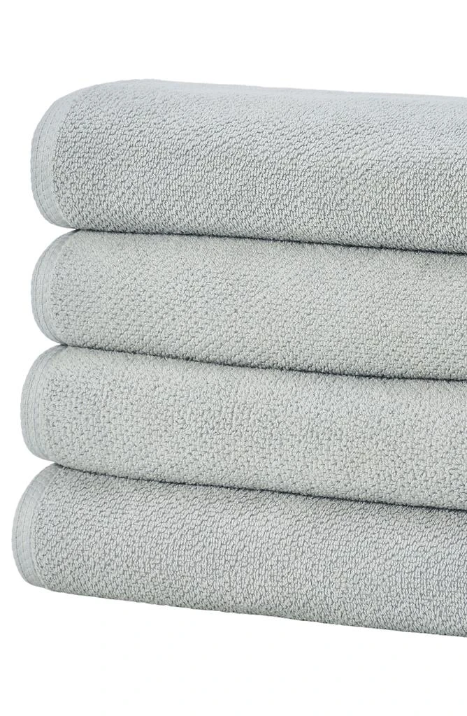 Woven & Weft Cotton 4-Pack Textured Bath Towel Set 2