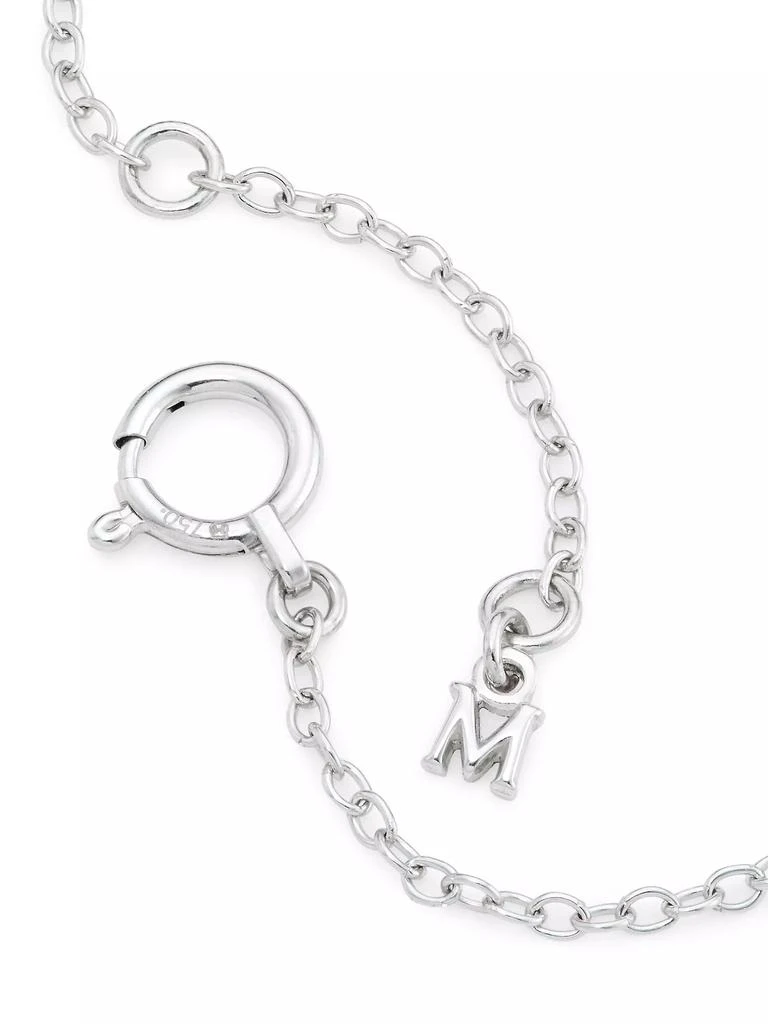 Mikimoto 18K White Gold, Diamond & 5MM Round White Akoya Cultured Pearl Station Bracelet 4