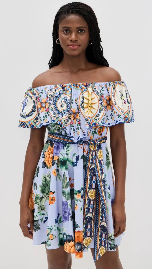 Camilla Shoulder Frill Short Dress 6