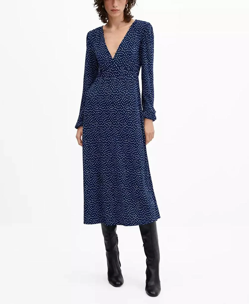 Mango Women's Polka-Dot Midi Dress 1
