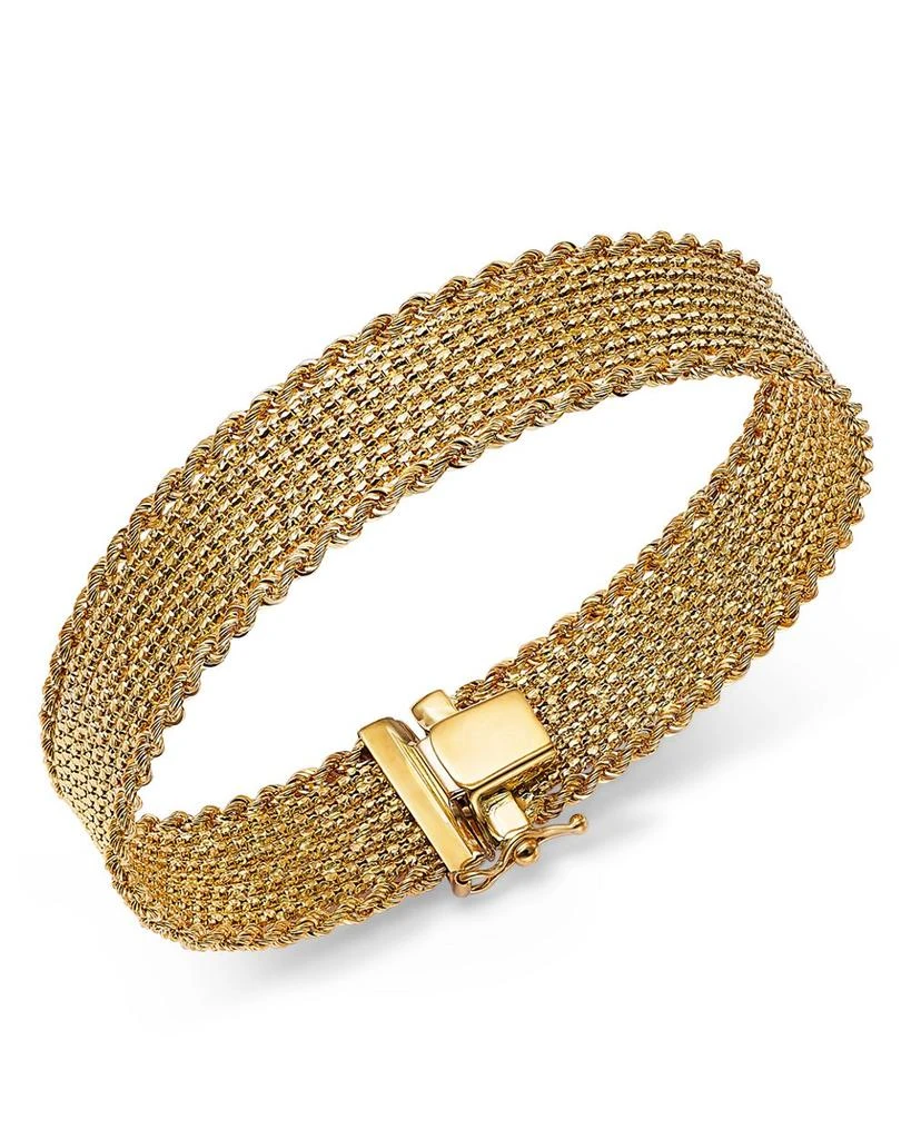 Alberto Amati 14K Yellow Gold Mesh Rope Bracelet 1