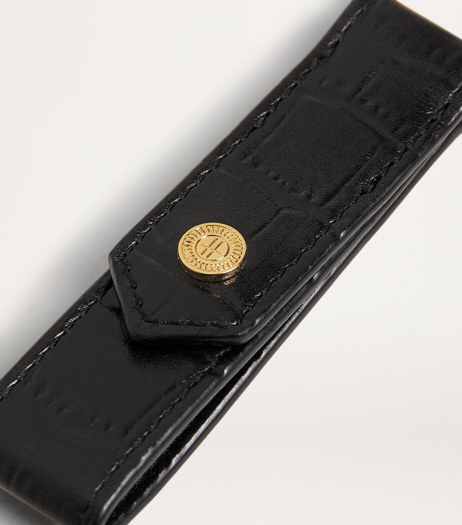Harrods Croc-Embossed Leather Keyring