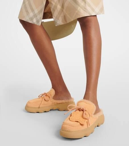 Burberry Stony suede mules 4