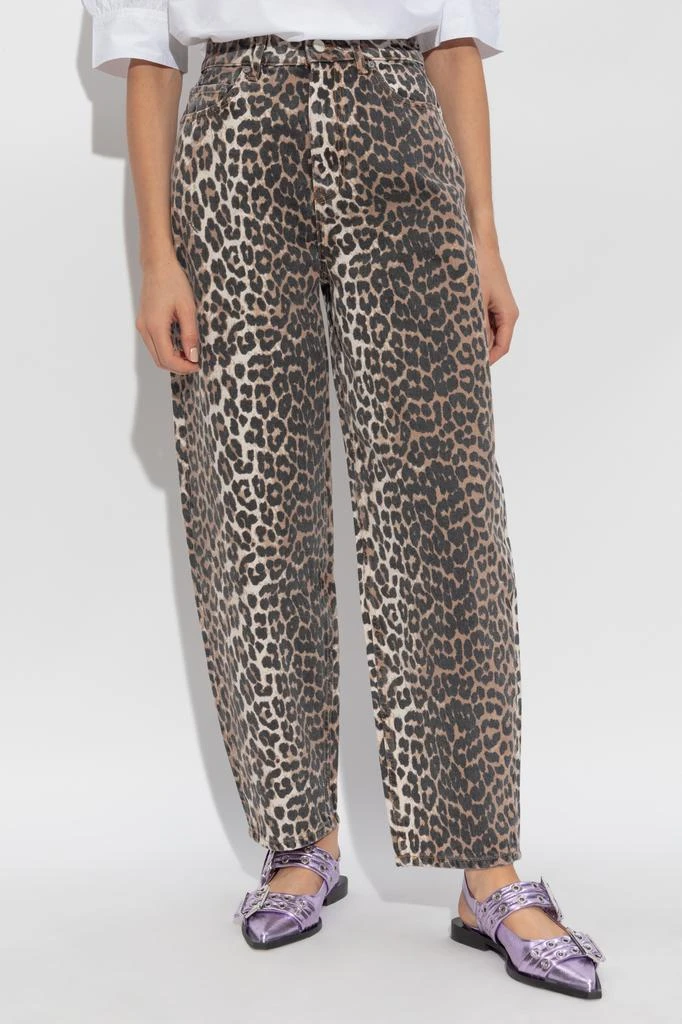 Ganni Animal Print Trousers 3