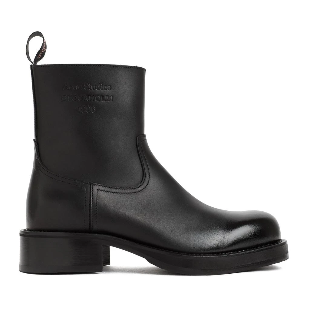 Acne Studios Acne Studios Sprayed Logo Debossed Ankle Boots 1
