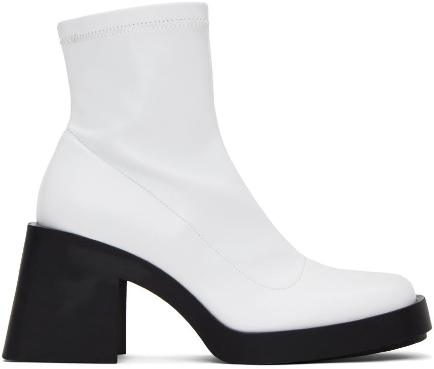 【関税込み】Justine Clenquet ホワイト Lucy ブーツ Justine Clenquet White Lucy Boots - Shoes - BeyondStyle