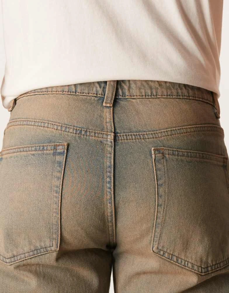 ASOS ASOS DESIGN wide flare jeans in brown tint 4