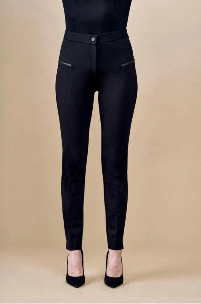 Insight Editions Insight - BCP101A72 Solid Scuba Pants with Slanted Zipper Trim 1