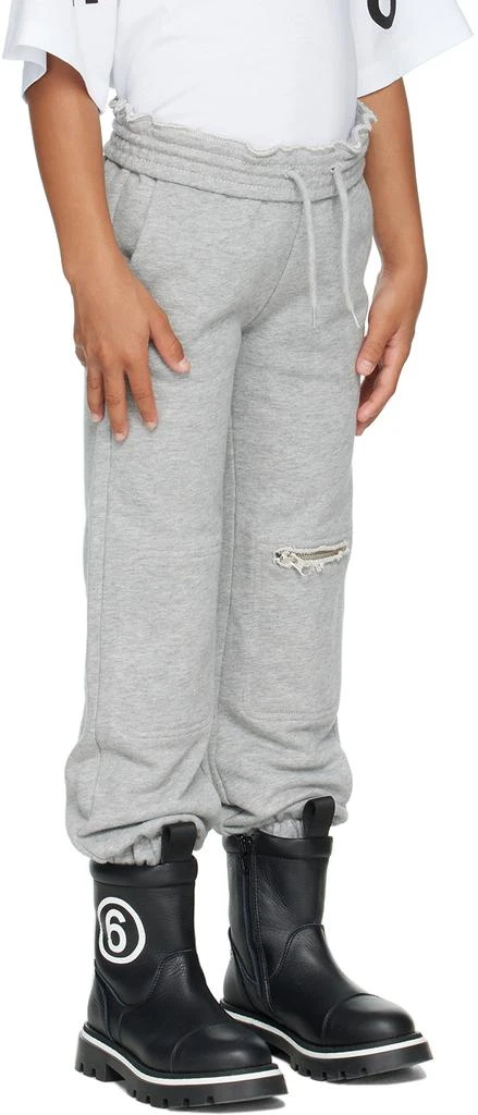 MM6 Kids Gray Zip Vent Track Pants 2
