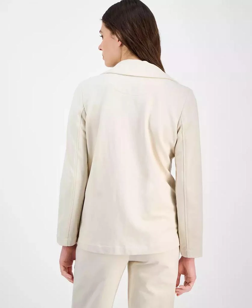 Anne Klein Petite French Terry Faux Double-Breasted Jacket 4