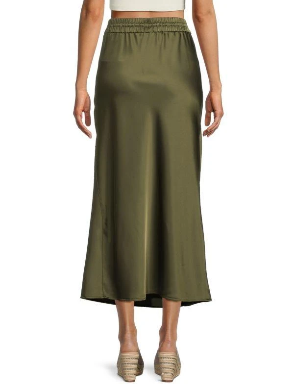 Saks Fifth Avenue Satin A-line Midi Skirt 2