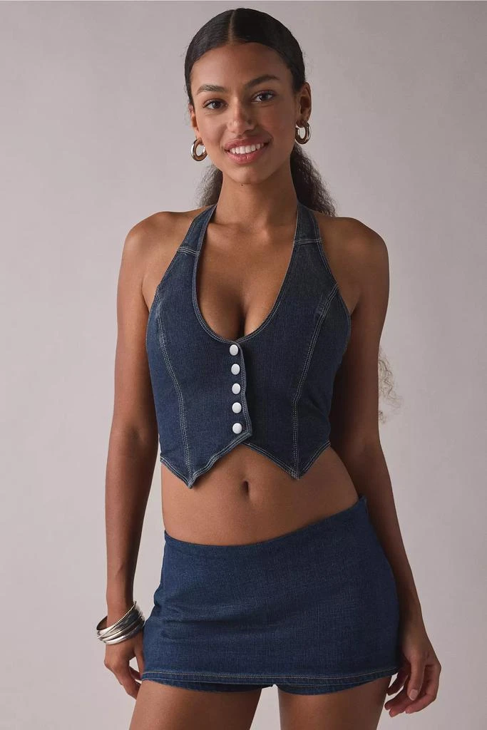 Silence + Noise Silence + Noise Esme Cropped Halter Vest Top