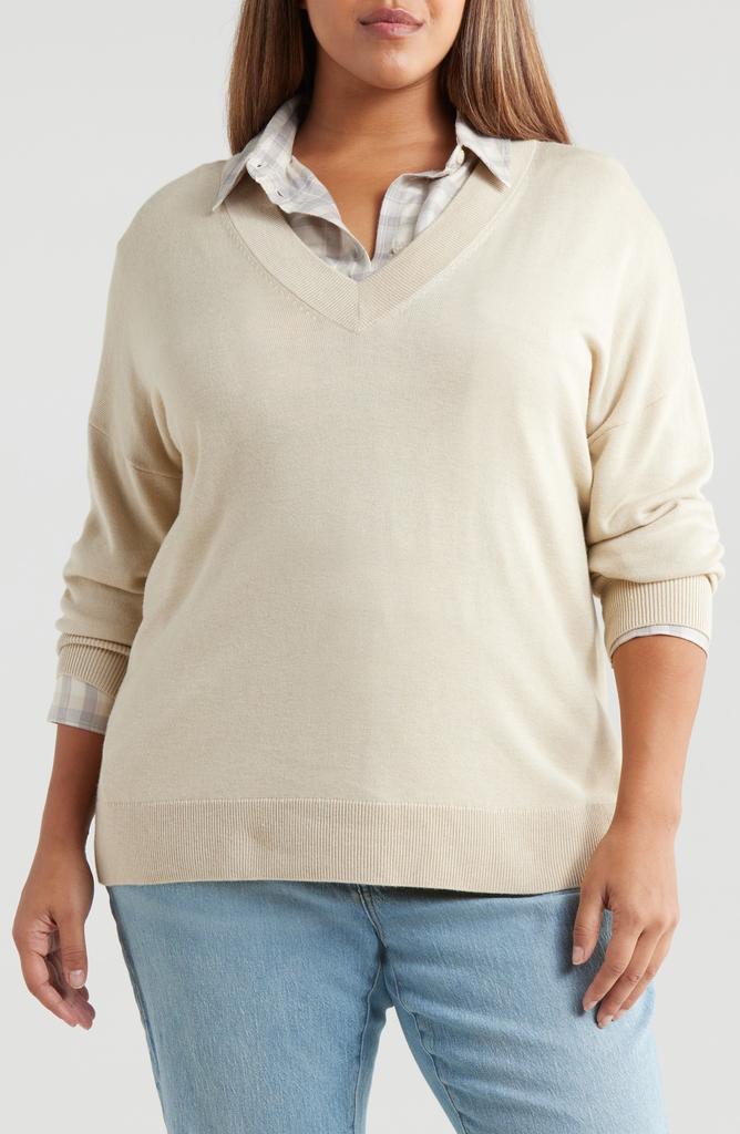 Treasure & Bond Relaxed V-Neck Sweater