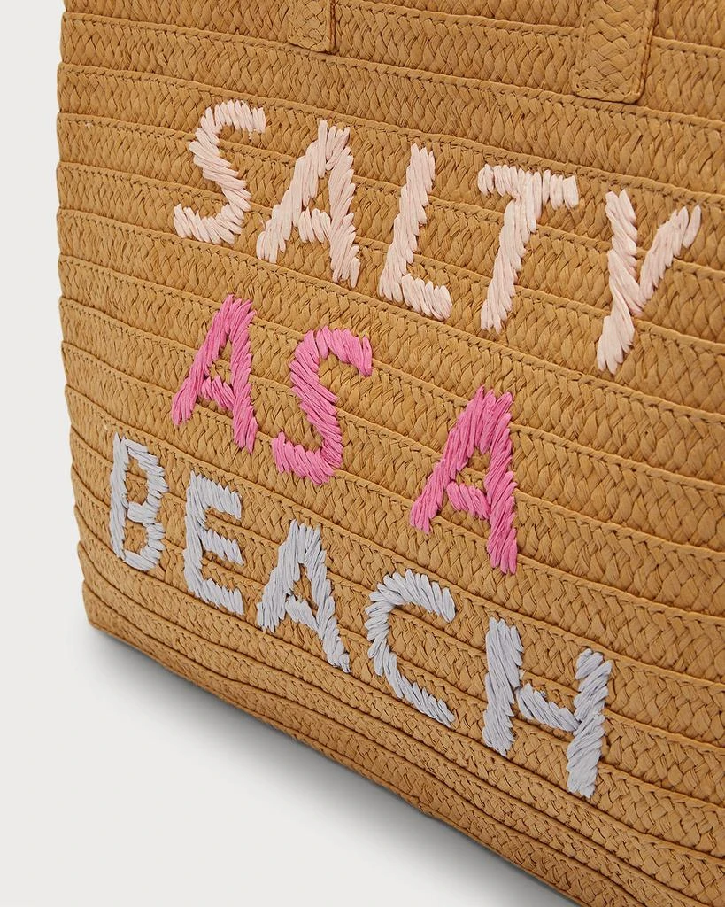 BTB Los Angeles Salty as a Beach Straw Tote Bag 5