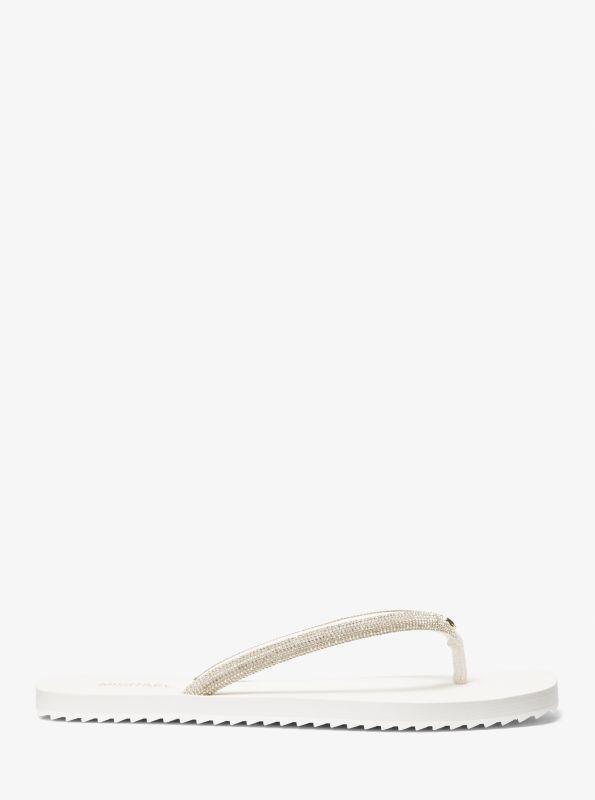 Michael Kors Jinx Crystal-Embellished Flip Flop