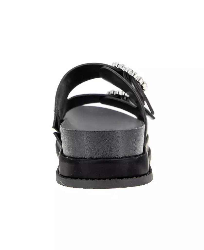 BCBG Women's Batina Rhinestone Buckle Double Band Flat Sandals 3