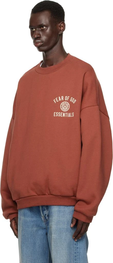 Essentials Red Fleece Crewneck Sweatshirt 4
